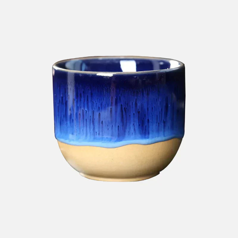 Handmade Ceramic Mug – Blue-Glazed Tea Bowl