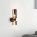 Modern Double Glass Wall Light Fixture