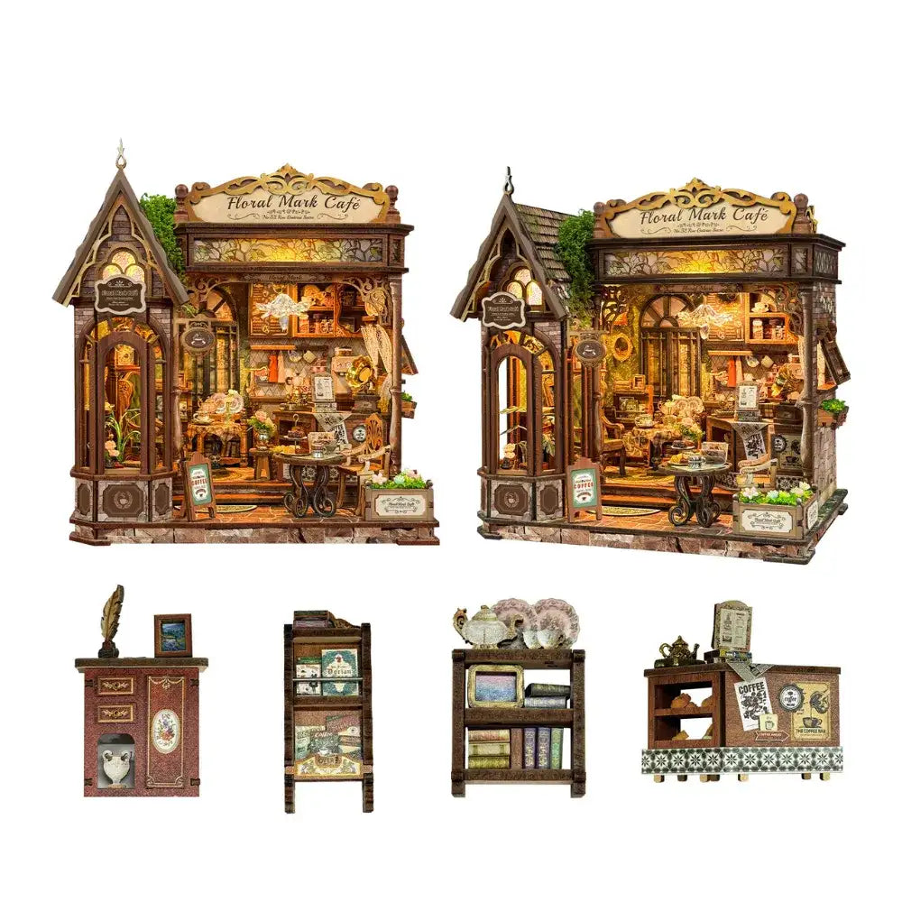 Floral Mark Café DIY Book Nook Kit