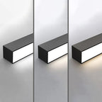 Black Metal Ceiling Lamp LED Linear Minimalistic Modern Design