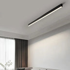 Black Metal Ceiling Lamp LED Linear Minimalistic Modern Design