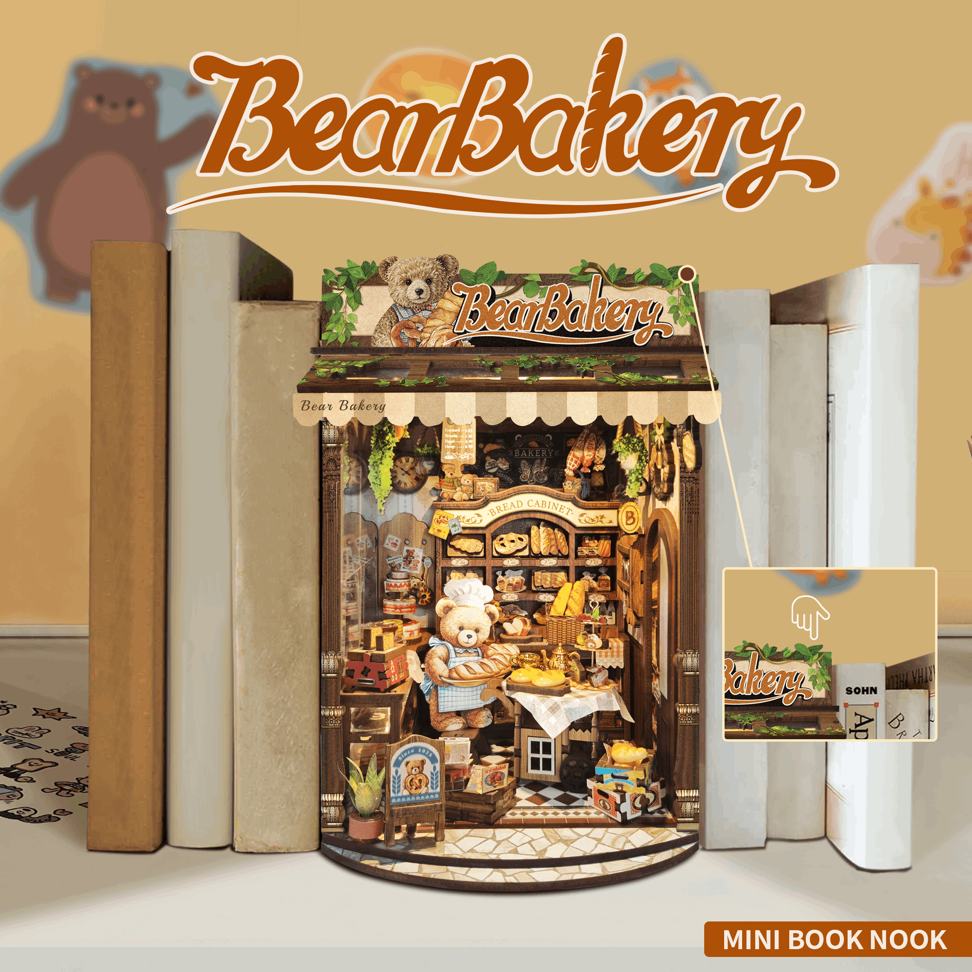 Bear Bakery DIY Book Nook Kit