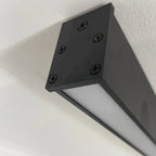 Black Metal Ceiling Lamp LED Linear Minimalistic Modern Design