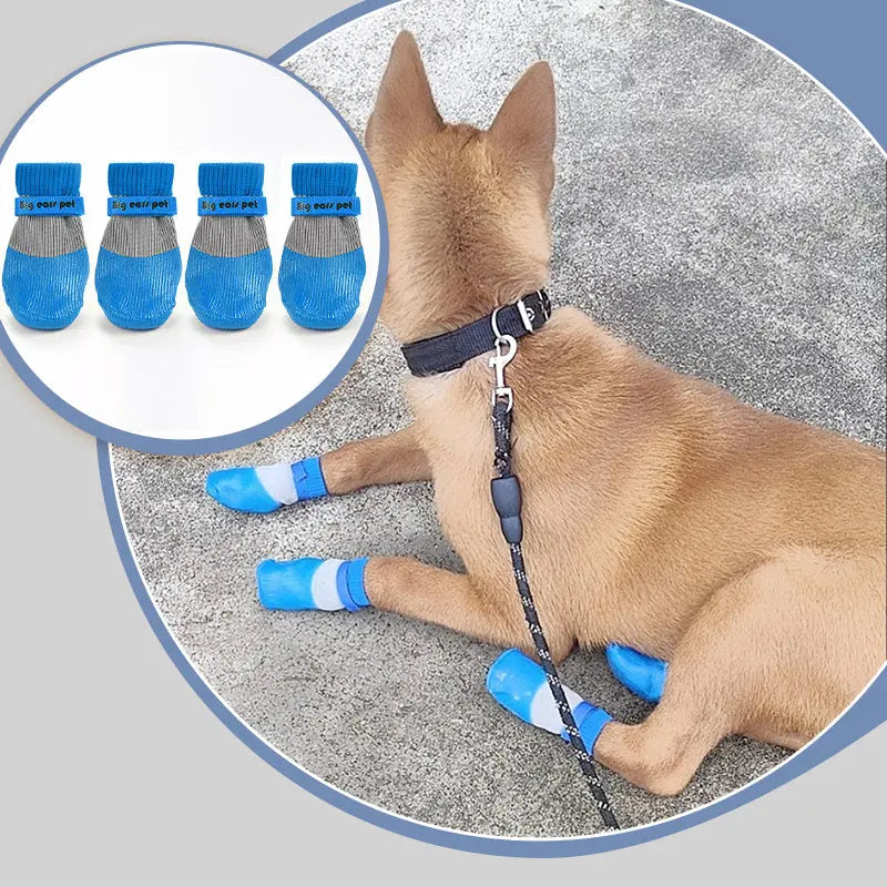 2 Pair Non-Slip Waterproof Dog Shoes for Safe and Happy Paws