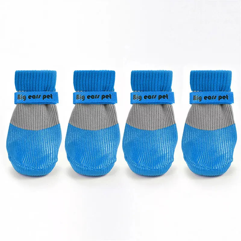 2 Pair Non-Slip Waterproof Dog Shoes for Safe and Happy Paws
