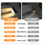 2-Pack Triangular Solar Step Lights – IP67 Waterproof LED Outdoor Garden Lights