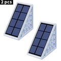 2-Pack Triangular Solar Step Lights – IP67 Waterproof LED Outdoor Garden Lights