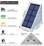 2-Pack Triangular Solar Step Lights – IP67 Waterproof LED Outdoor Garden Lights