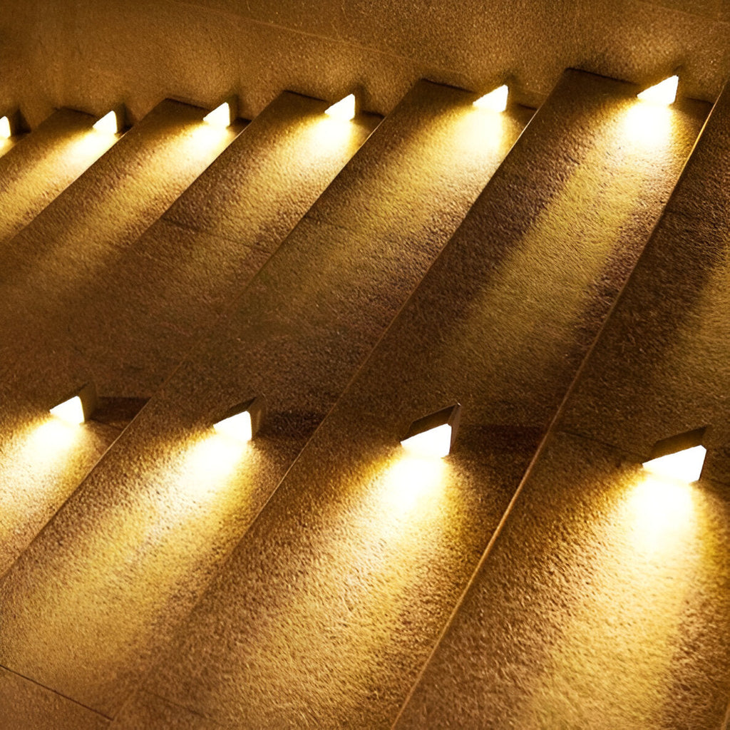 2-Pack Triangular Solar Step Lights – IP67 Waterproof LED Outdoor Garden Lights