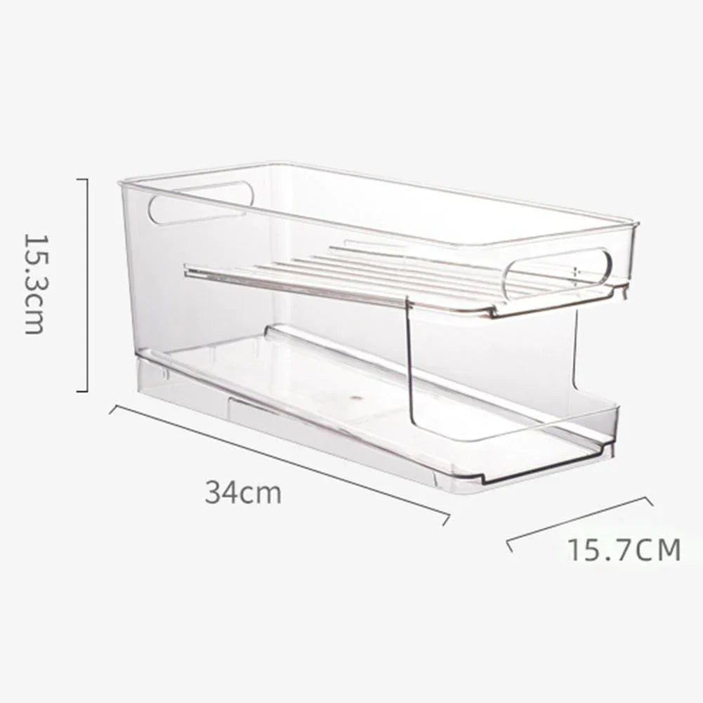 2-Tier Roll Transparent Organizer Holder