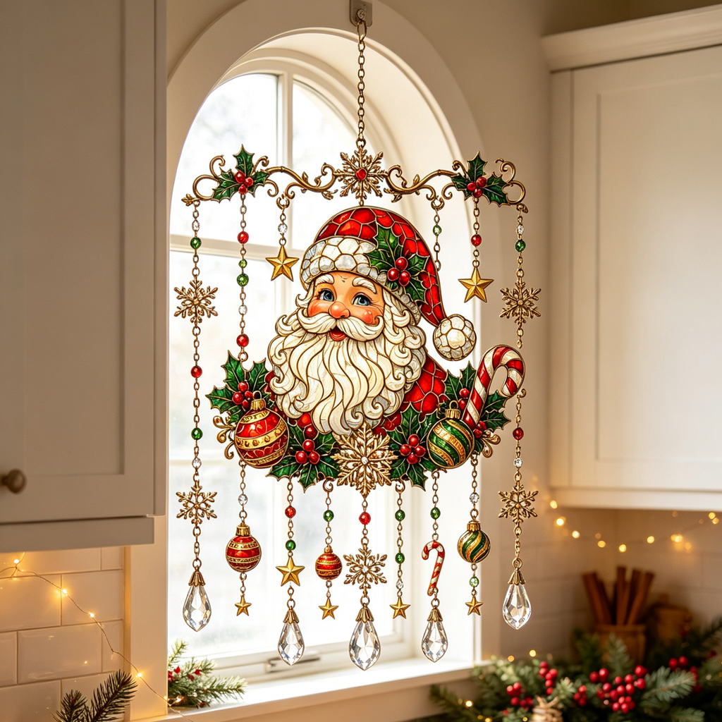Holiday Window Suncatcher - 3 Seasonal Designs, 20 cm