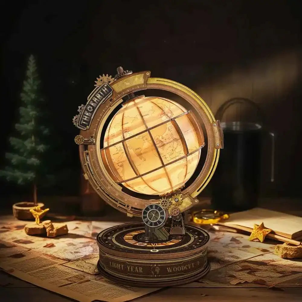 Star Trail Globe DIY 3D Wooden Model