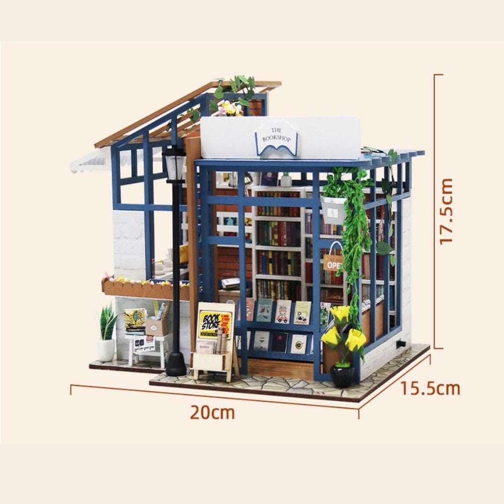 The Bookshop Mini House Kit l DIY Miniature Kit