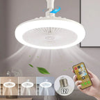 2-in-1 Ceiling Lamp with Fan – Controllable via Remote Control