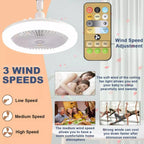 2-in-1 Ceiling Lamp with Fan – Controllable via Remote Control