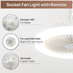2-in-1 Ceiling Lamp with Fan – Controllable via Remote Control