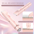 2-in-1 Electric Razor for Women with Dual Head Design