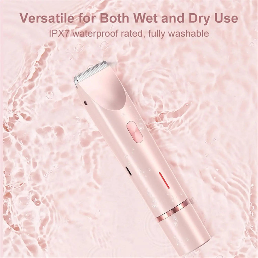 2-in-1 Electric Razor for Women with Dual Head Design