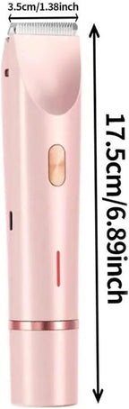 2-in-1 Electric Razor for Women with Dual Head Design