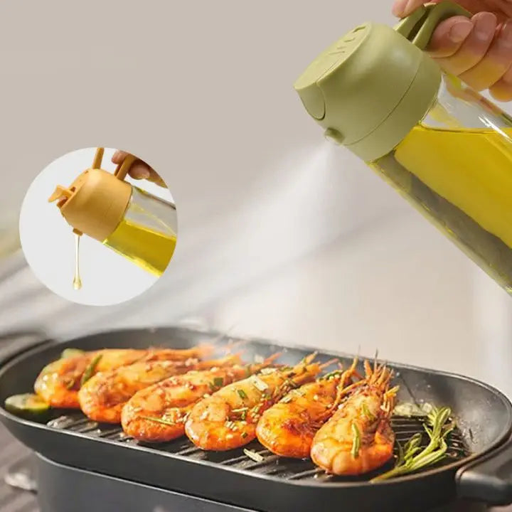 2-in-1 Glass Oil Sprayer & Dispenser