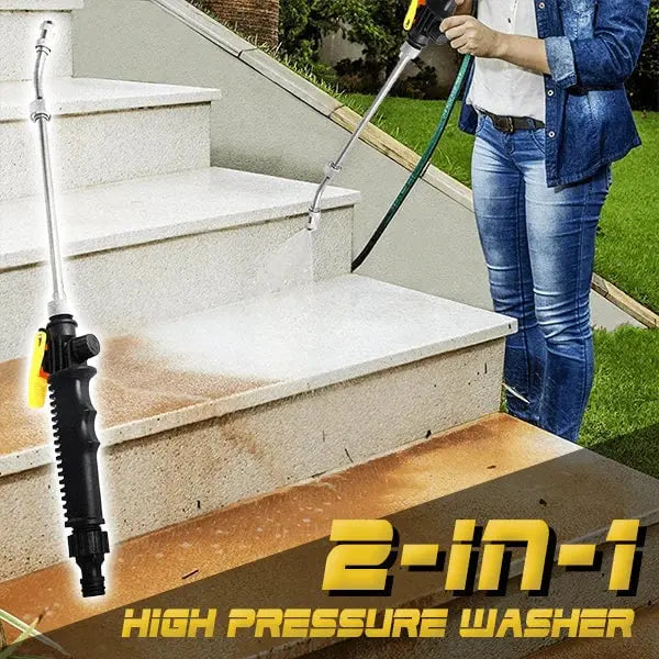 2-in-1 High Pressure Cleaner Attachment – Transforms the Garden Hose into a Water Jet