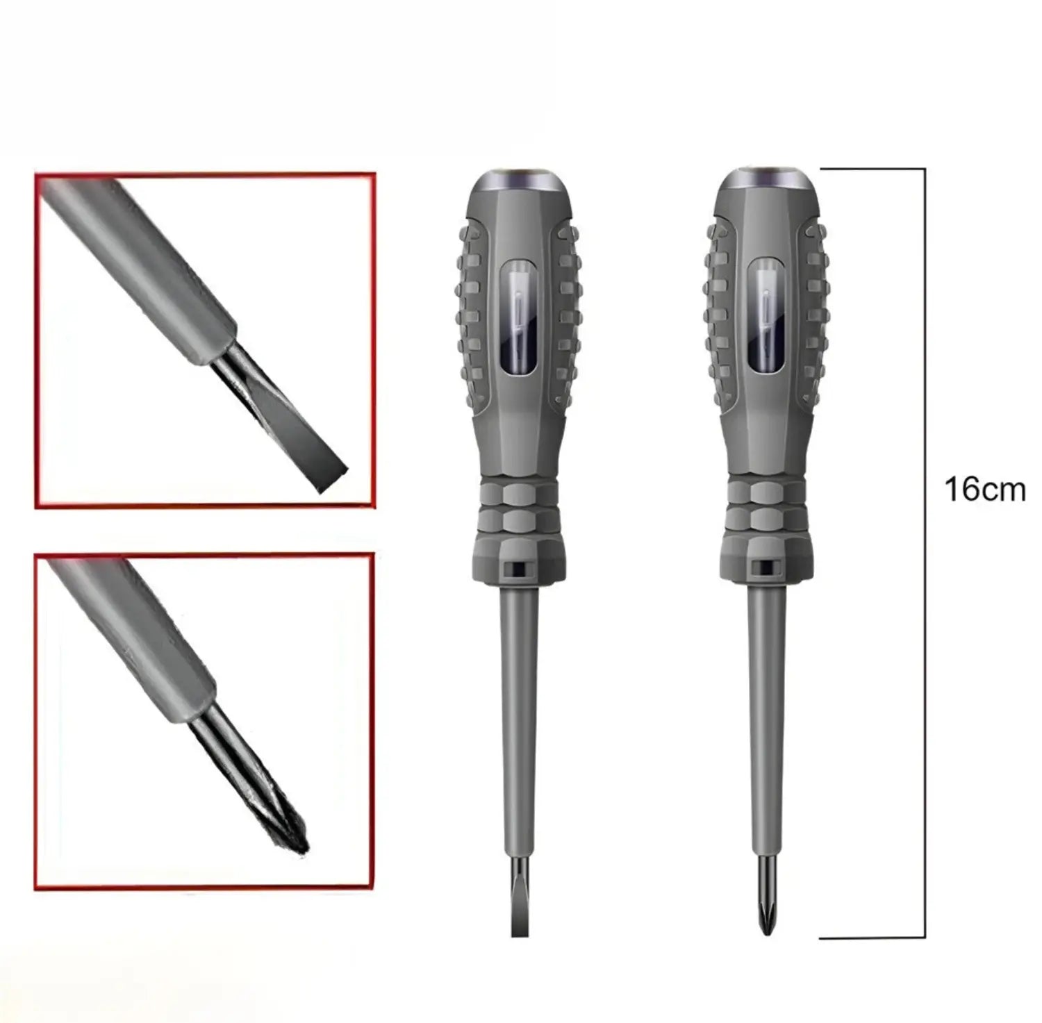 2-in-1 Voltage Tester Screwdriver (2 pieces/set)