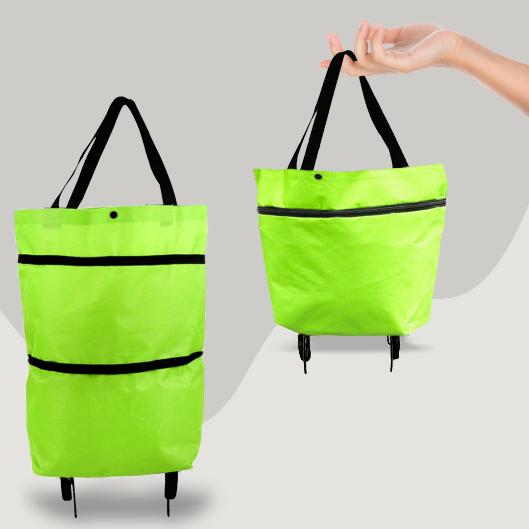 2-in-1 Convertible Shopping Bag with Wheels - CarryFlex
