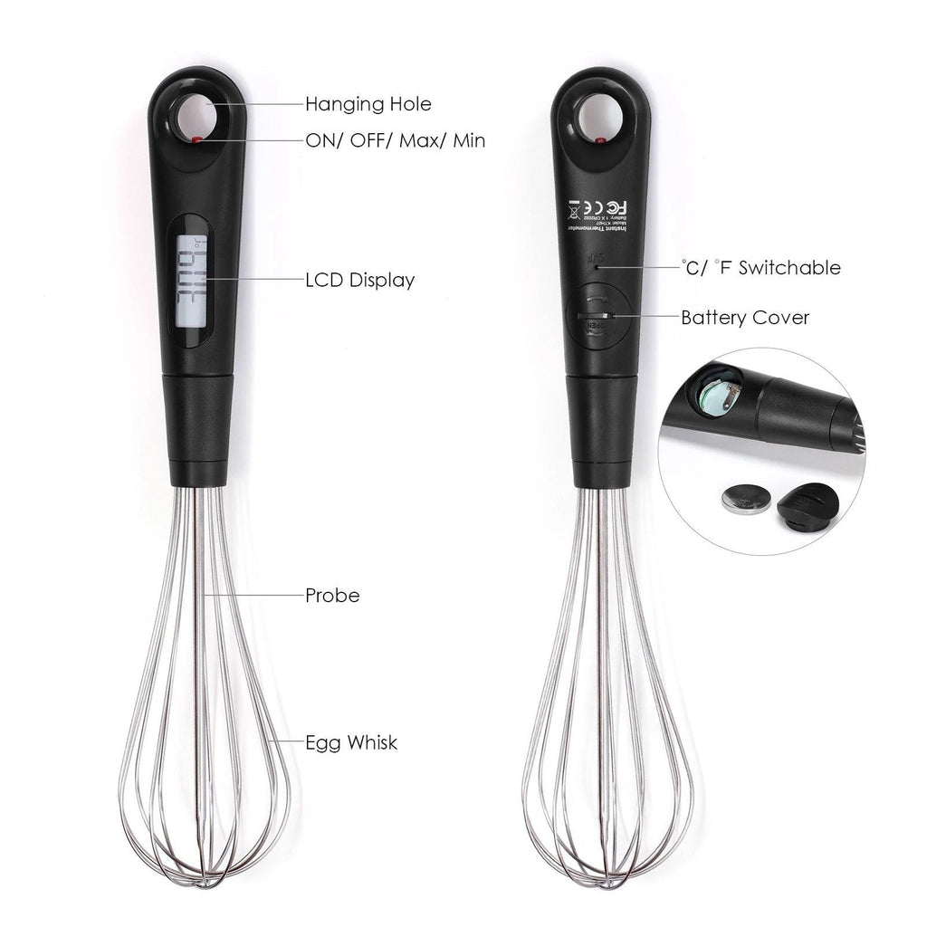 2-in-1 Instant-Read Food Thermometer and Egg Beater
