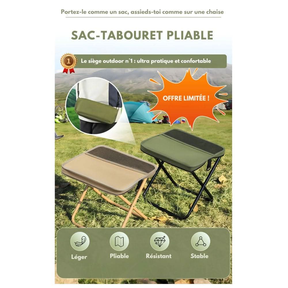 Foldable Outdoor Backpack with Integrated Seat & Waterproof Area