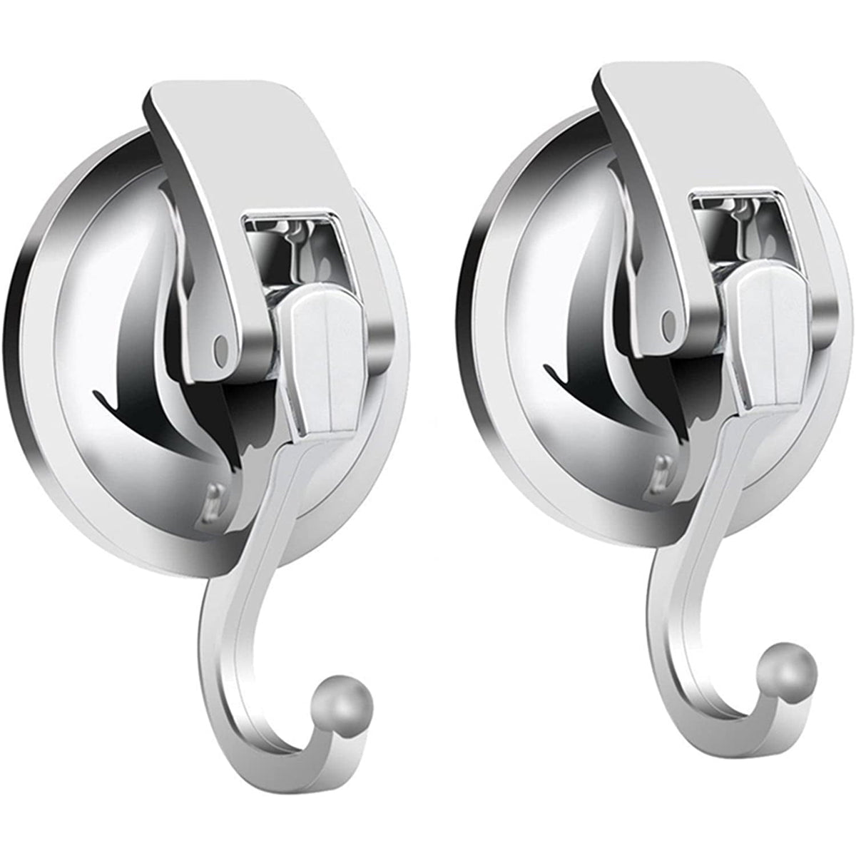 2-Pack: Heavy-Duty Vacuum Suction Cup Hooks