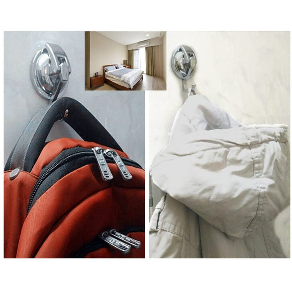 2-Pack: Heavy-Duty Vacuum Suction Cup Hooks