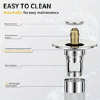 2-Pack: Pop-Up Wash Basin Plugs with Stainless Steel Strainer and Hair Strainer