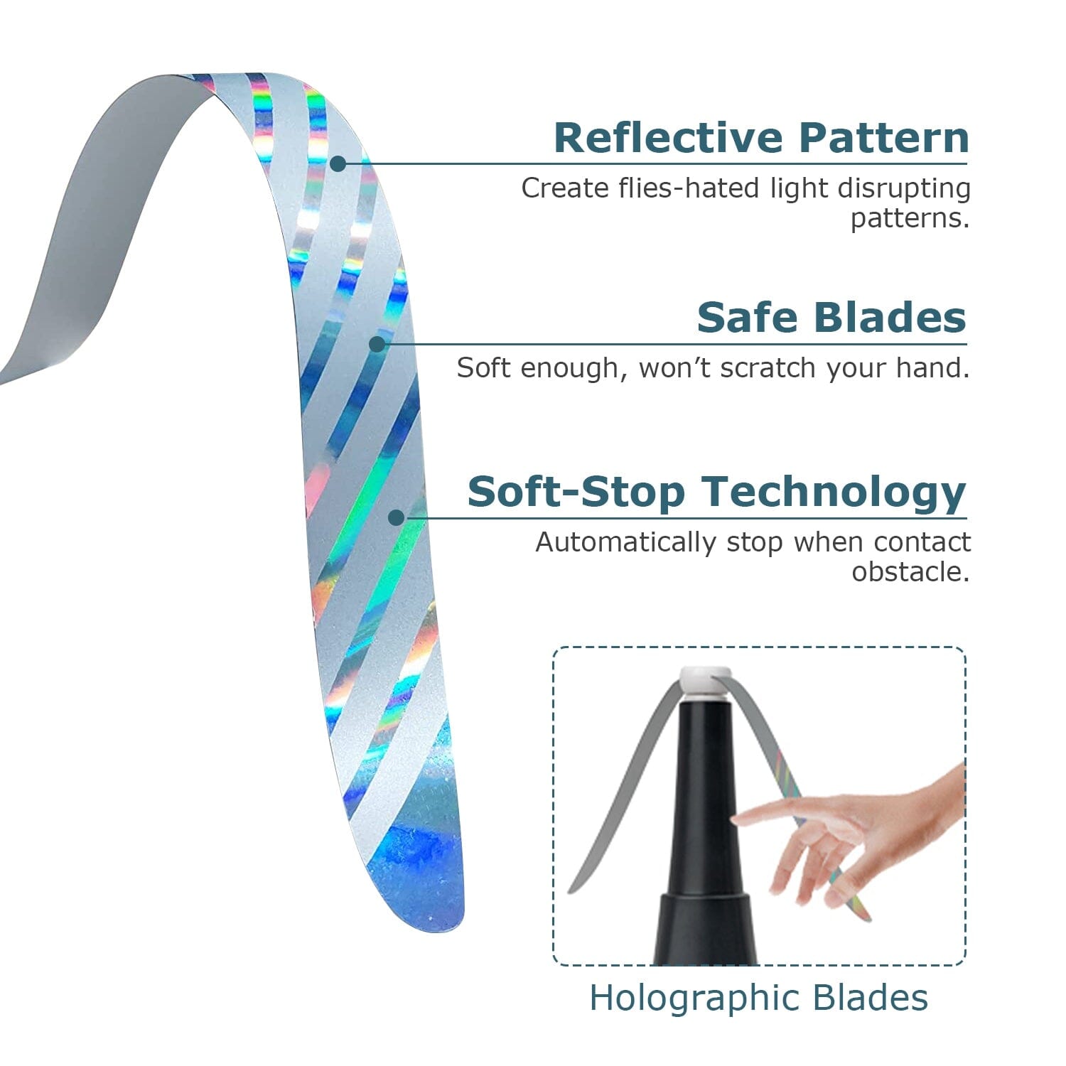 2-pack: Carrying fan with reflective fly repellent, rechargeable battery operated