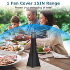 2-pack: Carrying fan with reflective fly repellent, rechargeable battery operated