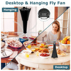 2-pack: Carrying fan with reflective fly repellent, rechargeable battery operated