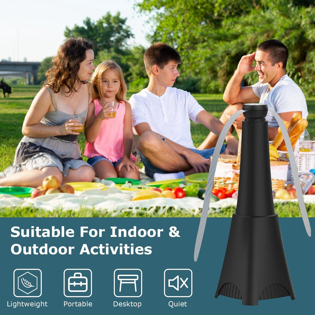 2-pack: Carrying fan with reflective fly repellent, rechargeable battery operated