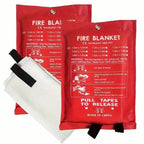 2-Pack: Premium Fiberglass Fire Blankets - Heat Resistant, Compact and Reusable