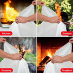 2-Pack: Premium Fiberglass Fire Blankets - Heat Resistant, Compact and Reusable