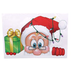 2-Pack: Santa Claus Moose Shop Hotel Christmas Window Double-Sided Glass Sticker