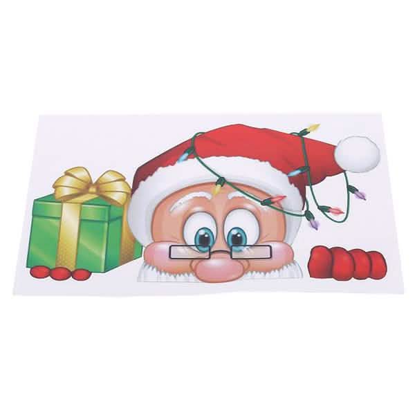 2-Pack: Santa Claus Moose Shop Hotel Christmas Window Double-Sided Glass Sticker