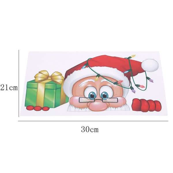 2-Pack: Santa Claus Moose Shop Hotel Christmas Window Double-Sided Glass Sticker