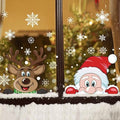 2-Pack: Santa Claus Moose Shop Hotel Christmas Window Double-Sided Glass Sticker