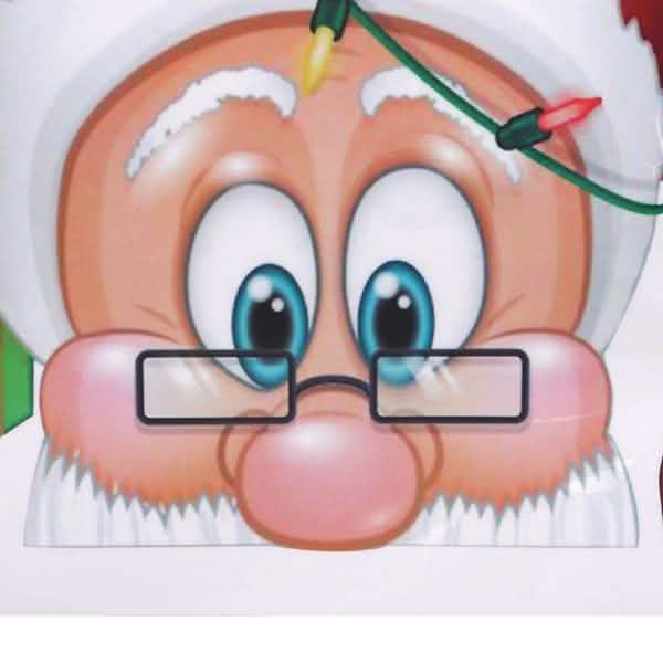 2-Pack: Santa Claus Moose Shop Hotel Christmas Window Double-Sided Glass Sticker