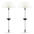 2-piece: Solar-powered star explosion garden lights