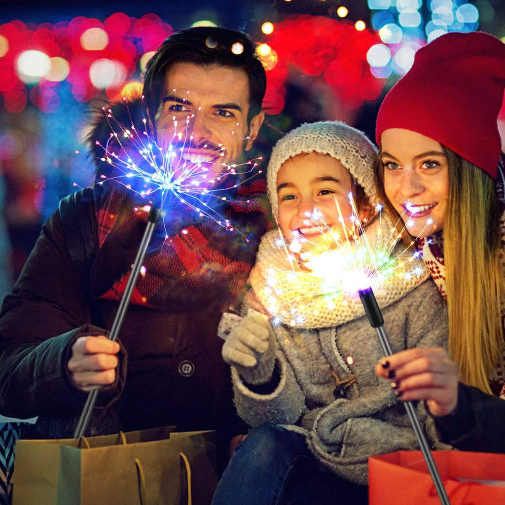 2-piece: Solar-powered star explosion garden lights