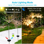 2-piece: Solar-powered star explosion garden lights