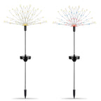 2-piece: Solar-powered star explosion garden lights