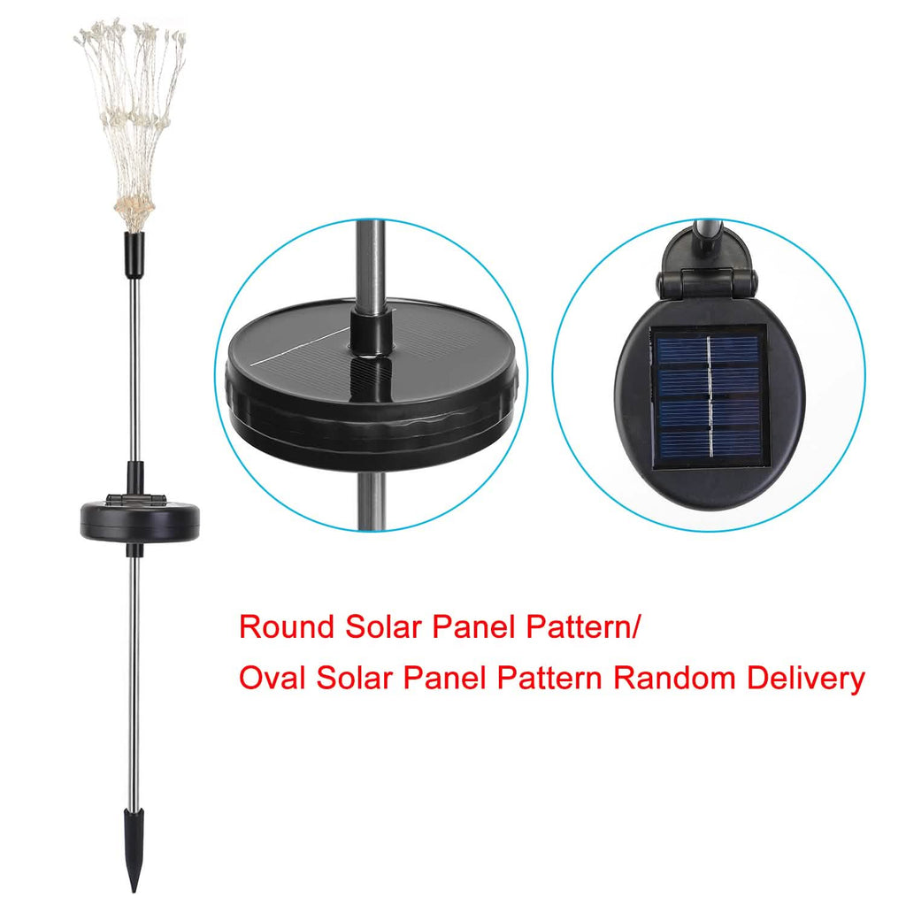 2-piece: Solar-powered star explosion garden lights