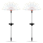 2-piece: Solar-powered star explosion garden lights