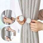 2-Piece: Magnetic Curtain Ties with Artificial Pearls